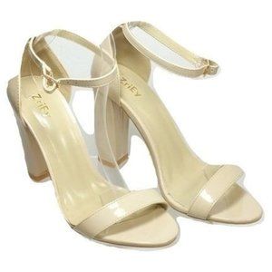 ZriEy women Nude Heels ankle strap size Size 8.5